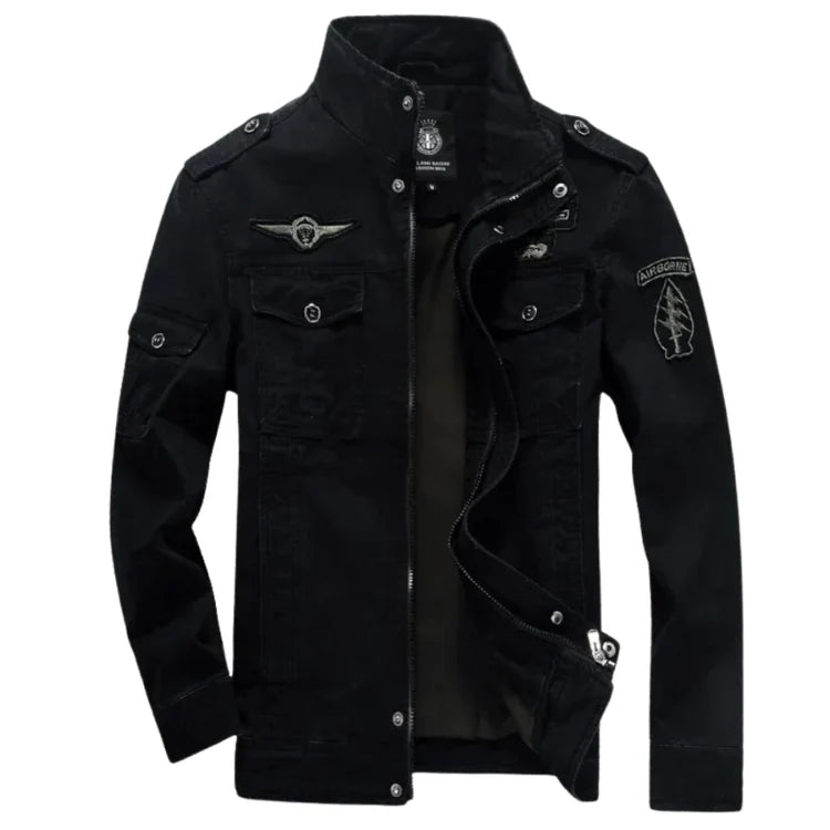 Men's Rugged Casual Jacket with Stand-Up Collar