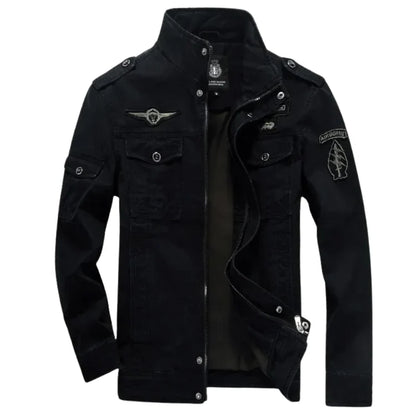 Men's Rugged Casual Jacket with Stand-Up Collar