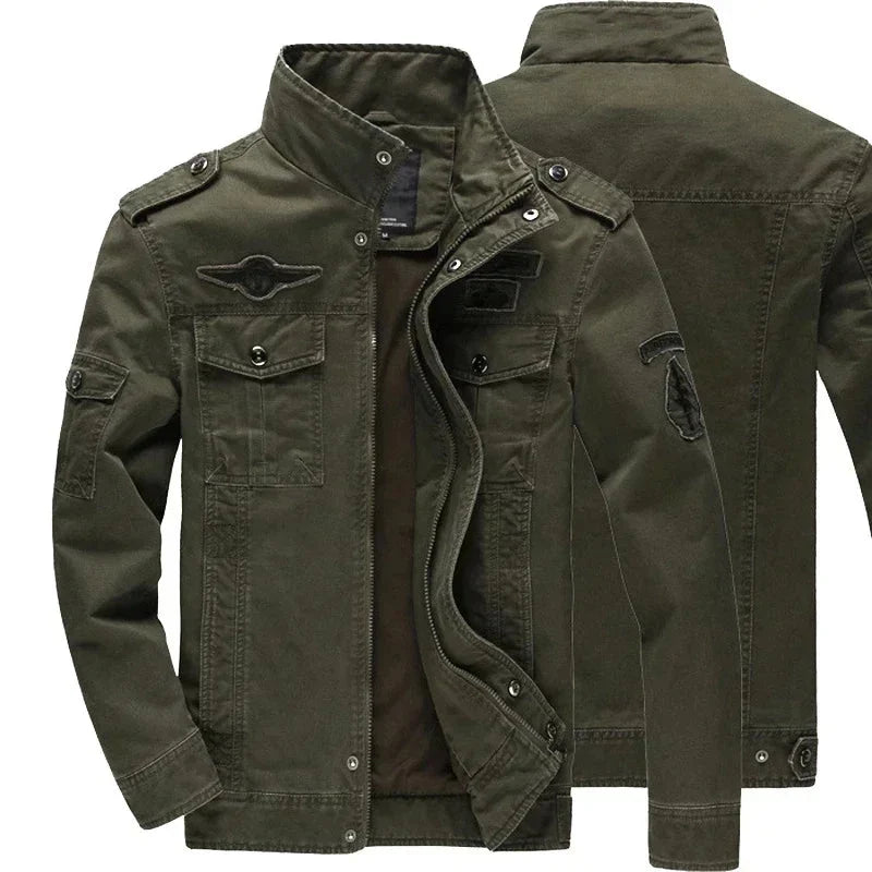 Men's Rugged Casual Jacket with Stand-Up Collar