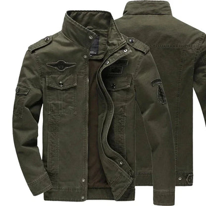 Men's Rugged Casual Jacket with Stand-Up Collar