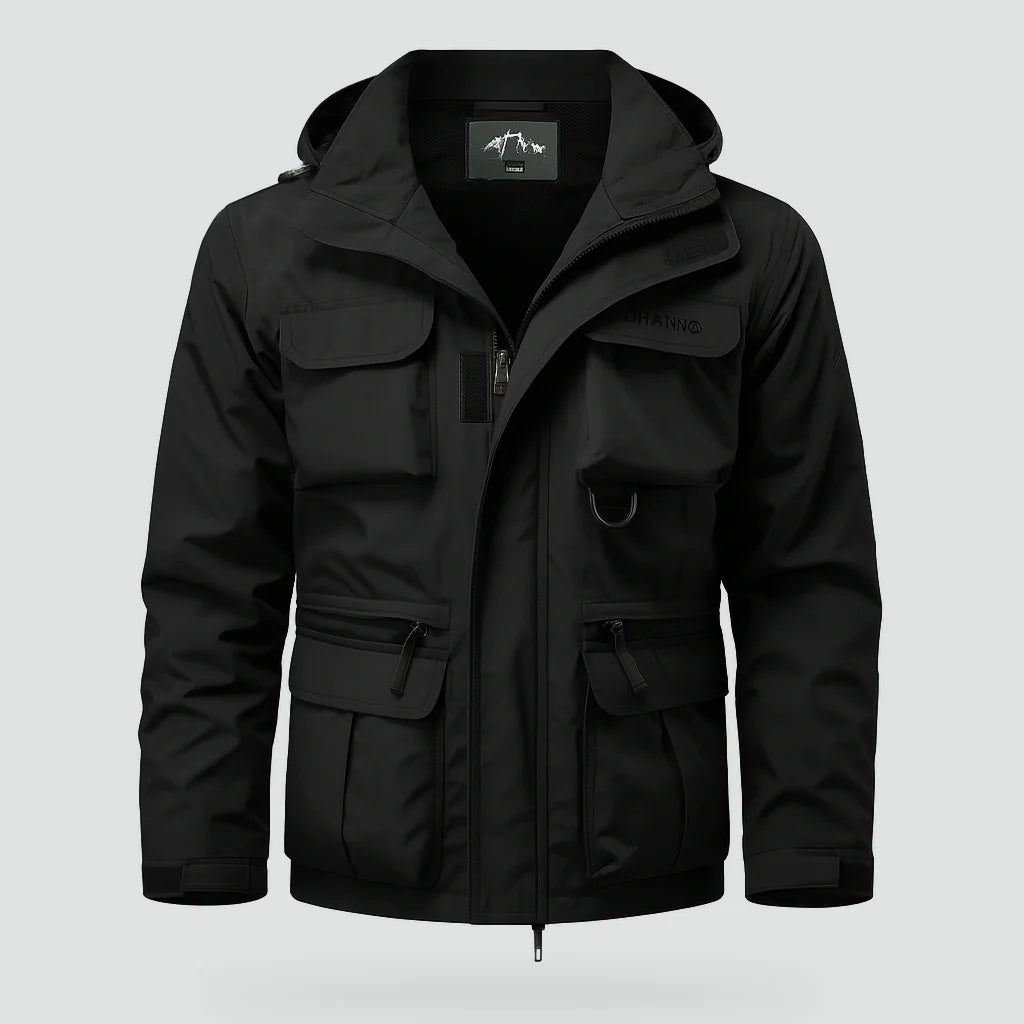 Men's Waterproof Military Jacket with Multiple Pockets