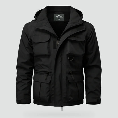 Men's Waterproof Military Jacket with Multiple Pockets