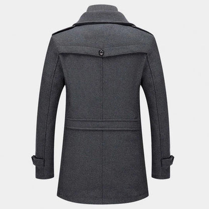 Men's Winter Jacket with Thermal Lining and Windproof Collar