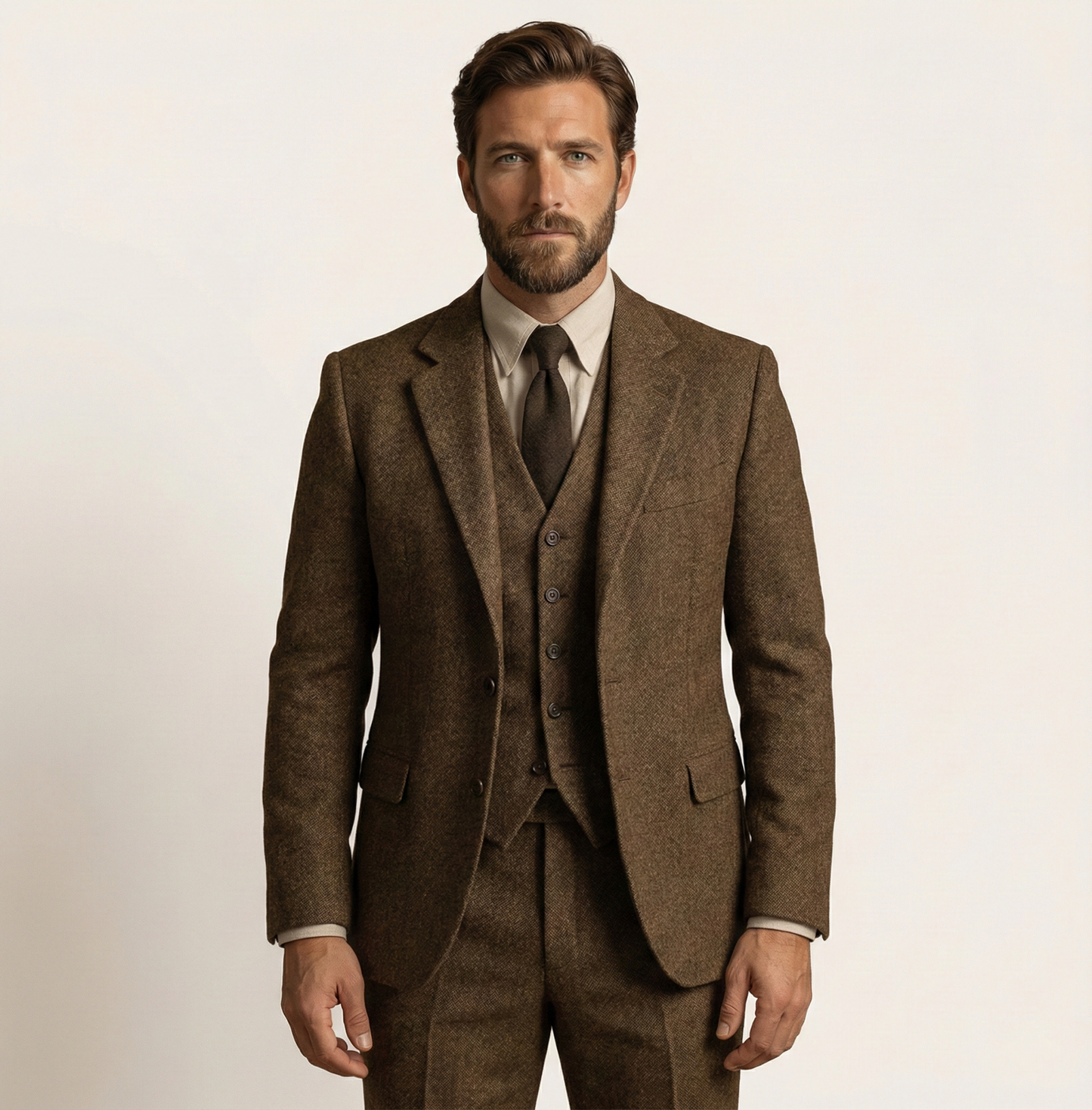 Men's 3-Piece Suit with Vest for Weddings