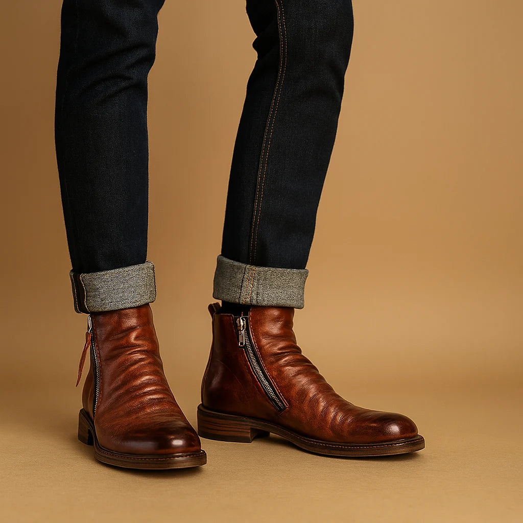 Men's Ankle Boots with Non-Slip Sole for Everyday Wear