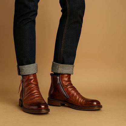 Men's Ankle Boots with Non-Slip Sole for Everyday Wear