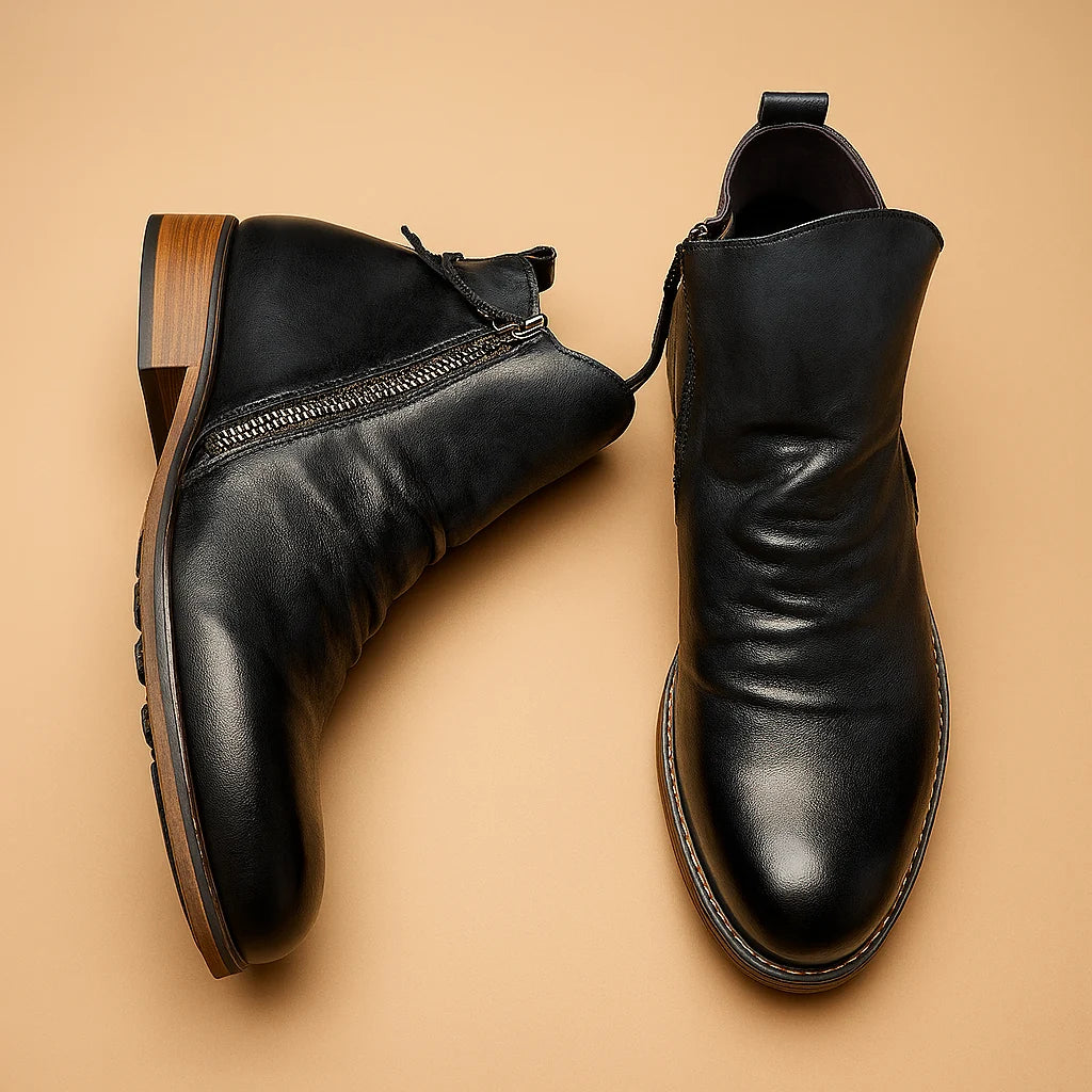 Men's Ankle Boots with Non-Slip Sole for Everyday Wear