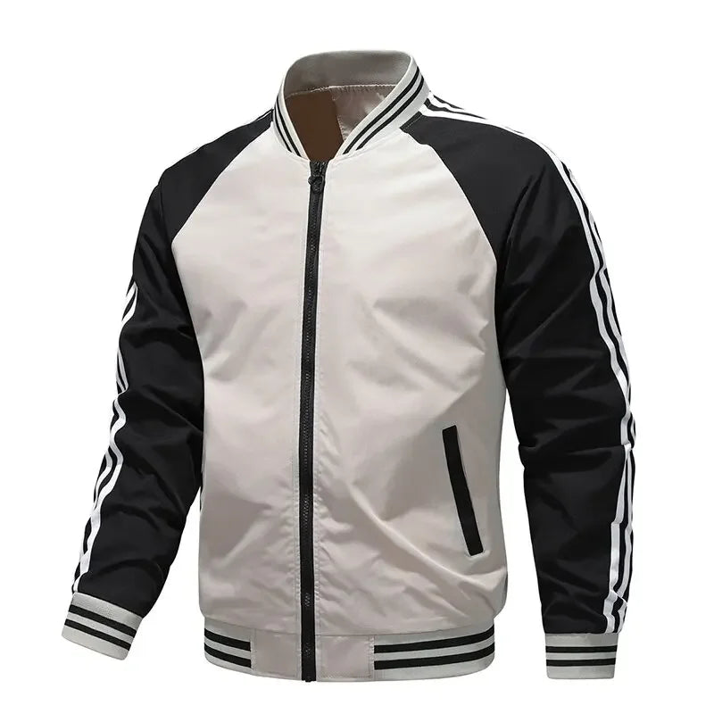 Men's Bomber Jacket Light Transitional Zippered Jacket