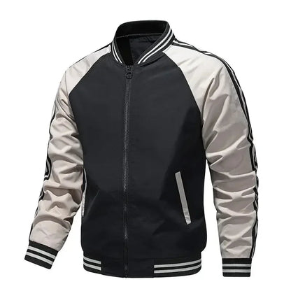 Men's Bomber Jacket Light Transitional Zippered Jacket