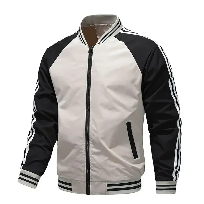 Men's Bomber Jacket Light Transitional Zippered Jacket