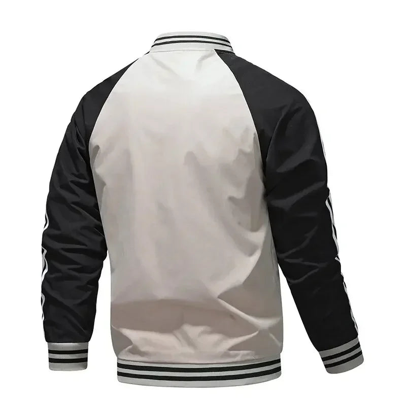 Men's Bomber Jacket Light Transitional Zippered Jacket
