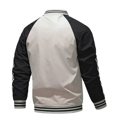 Men's Bomber Jacket Light Transitional Zippered Jacket