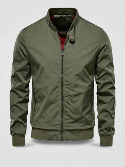 Men's Bomber Jacket with Stand-Up Collar