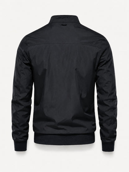 Men's Bomber Jacket with Stand-Up Collar