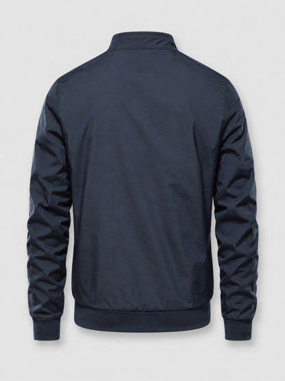 Men's Bomber Jacket with Stand-Up Collar