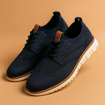 Men's Breathable Brogue Detail Dress Shoes