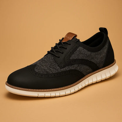 Men's Breathable Brogue Detail Dress Shoes
