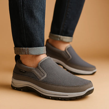 Men's Breathable Slip-On Loafers with Rubber Sole