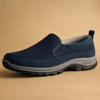 Men's Breathable Slip-On Loafers with Rubber Sole