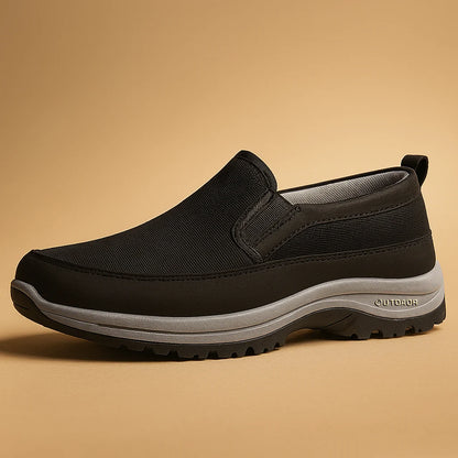 Men's Breathable Slip-On Loafers with Rubber Sole