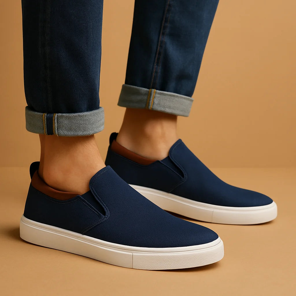 Men's Breathable Textile Slip-On Loafers