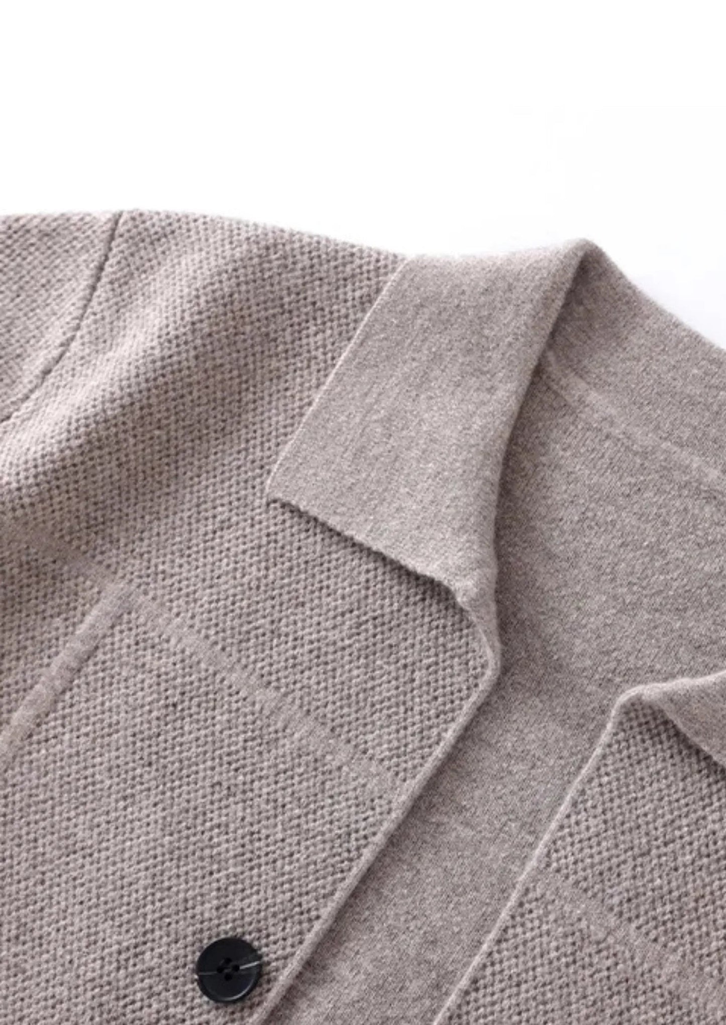 Men's Button-Closure Wool Cardigan