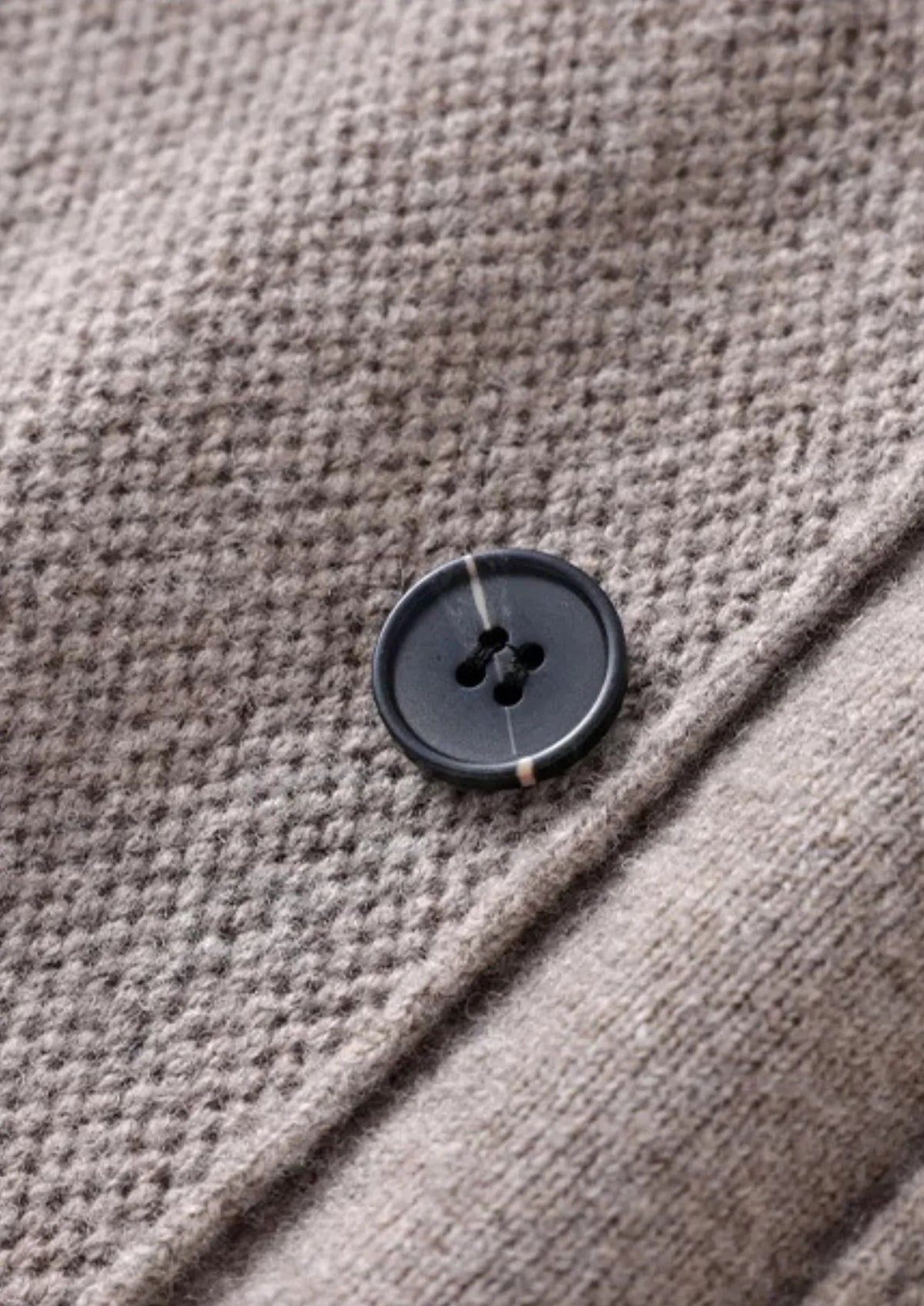 Men's Button-Closure Wool Cardigan