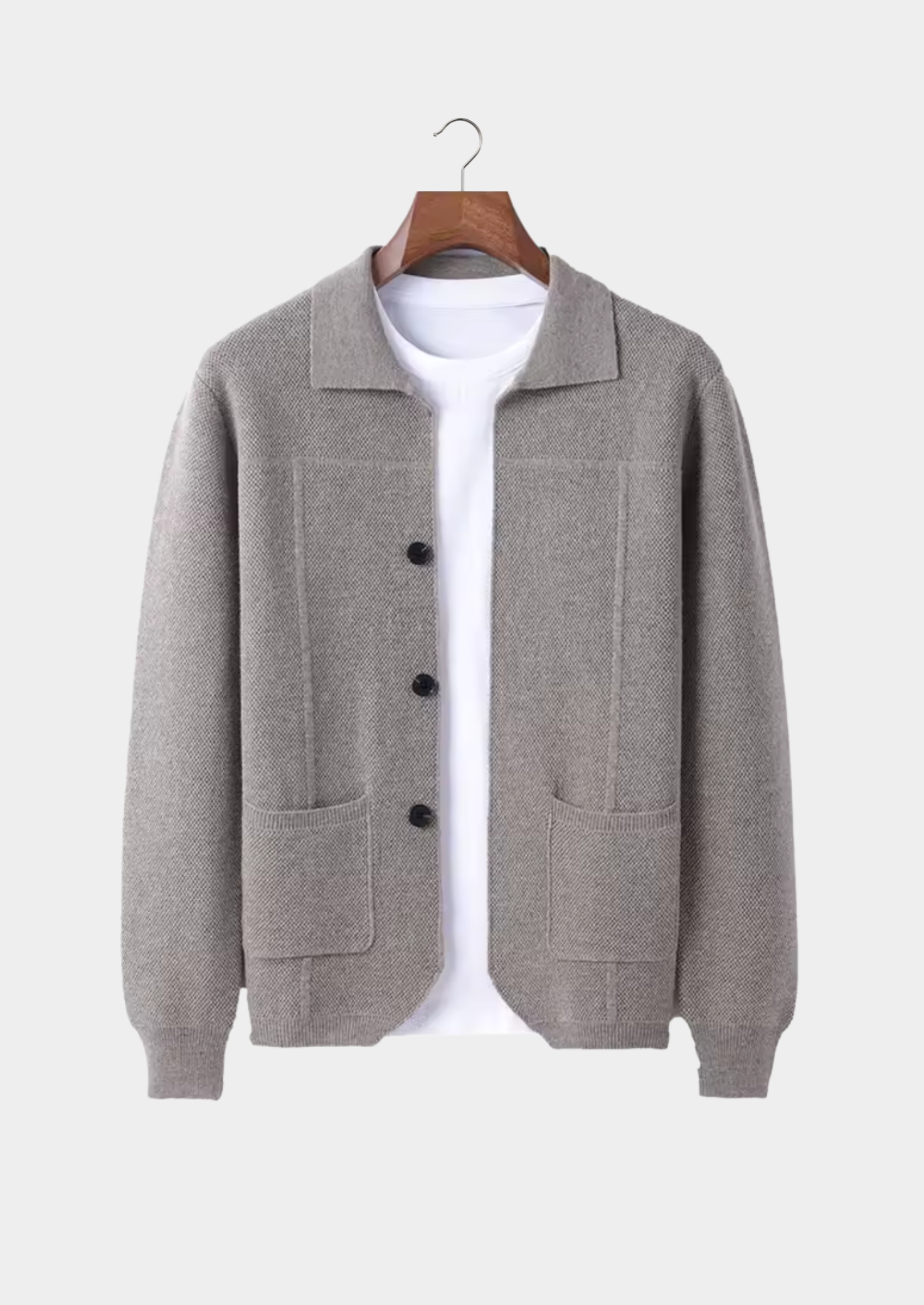 Men's Button-Down Collared Sweater