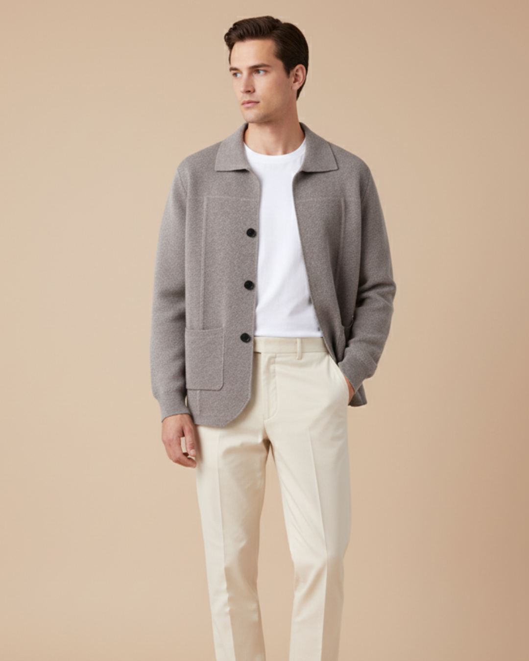 Men's Button-Down Collared Sweater