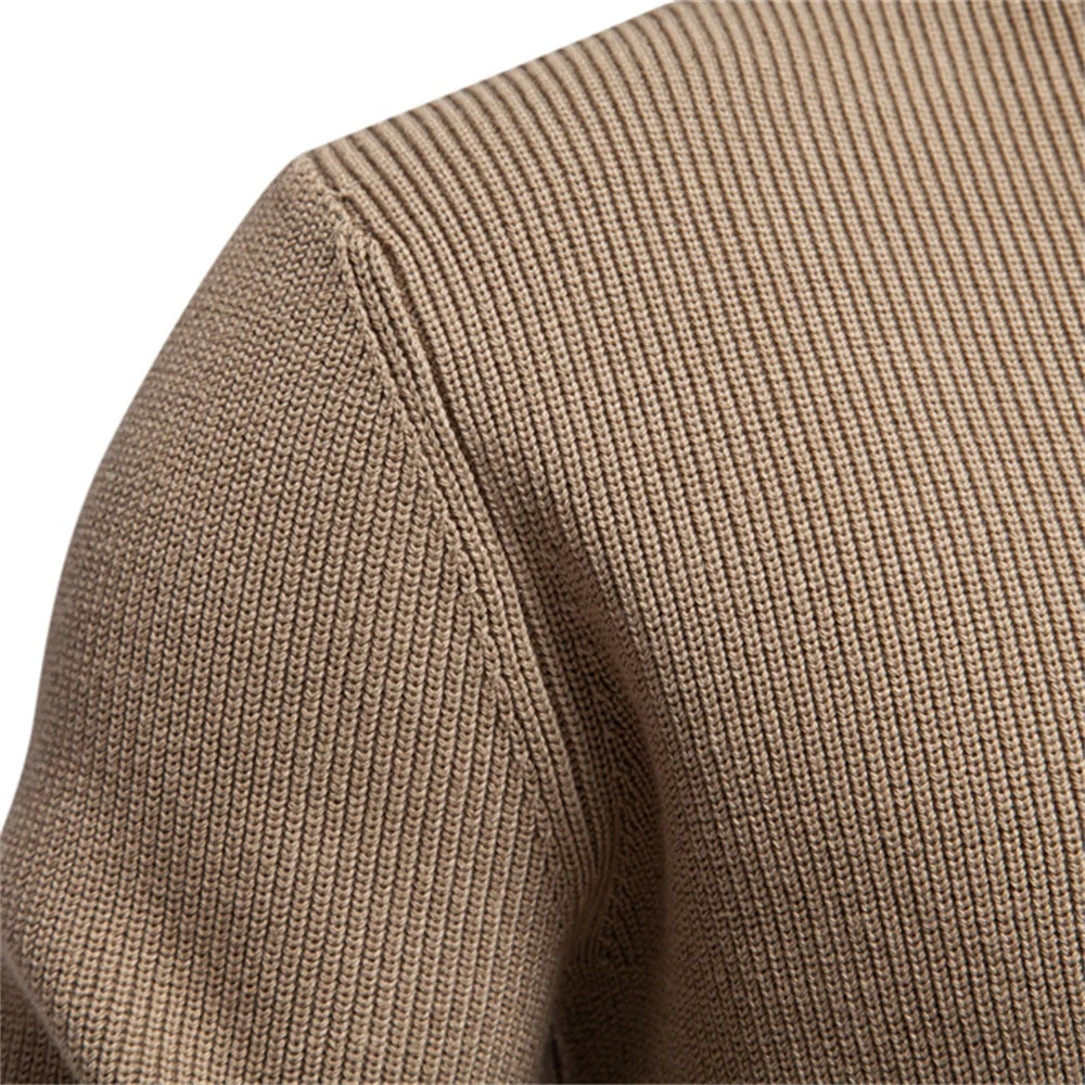 Men's Button Mockneck Sweater