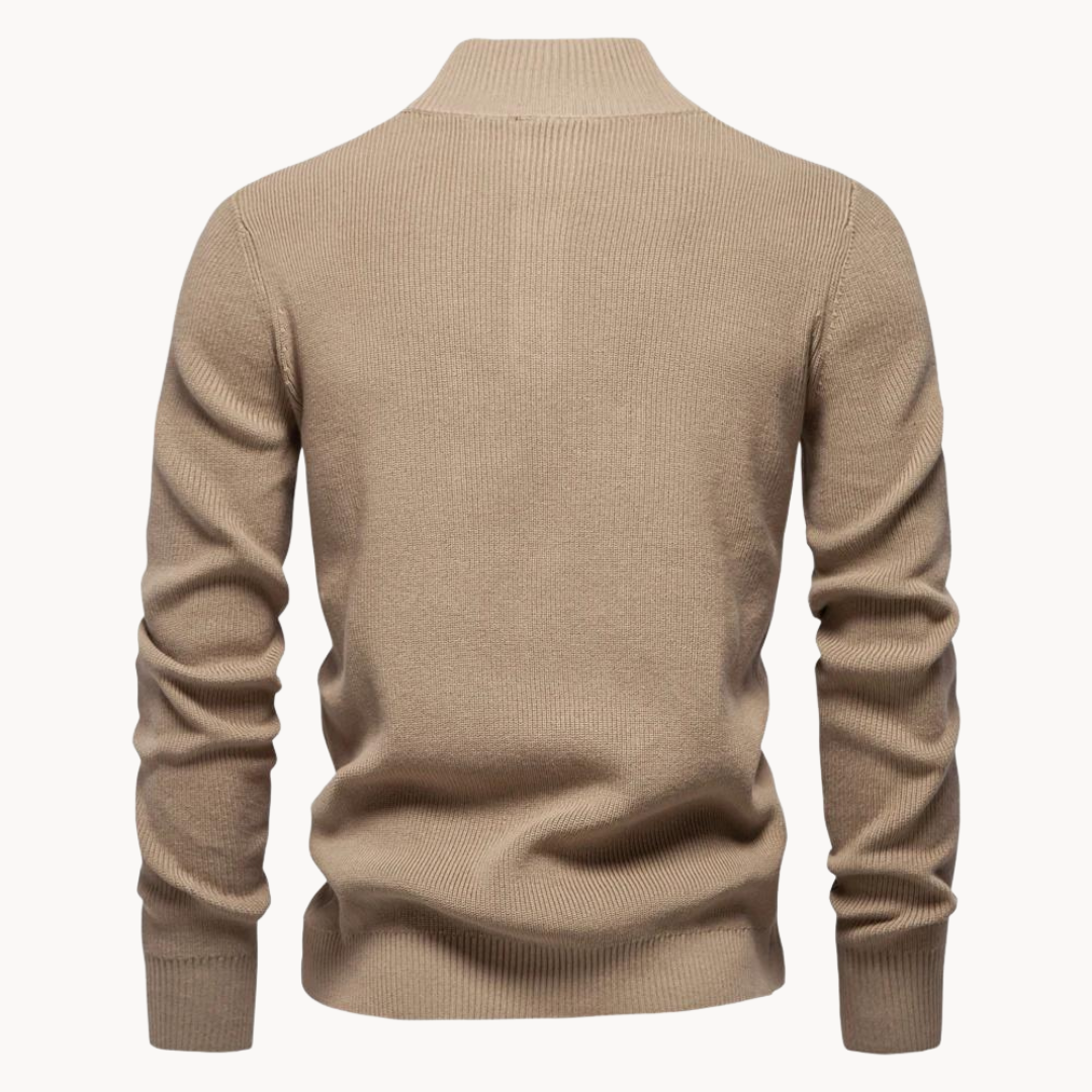 Men's Button Mockneck Sweater