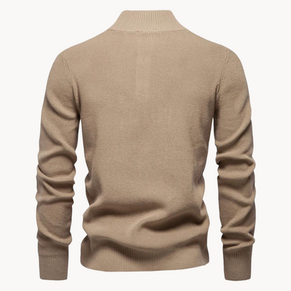 Men's Button Mockneck Sweater