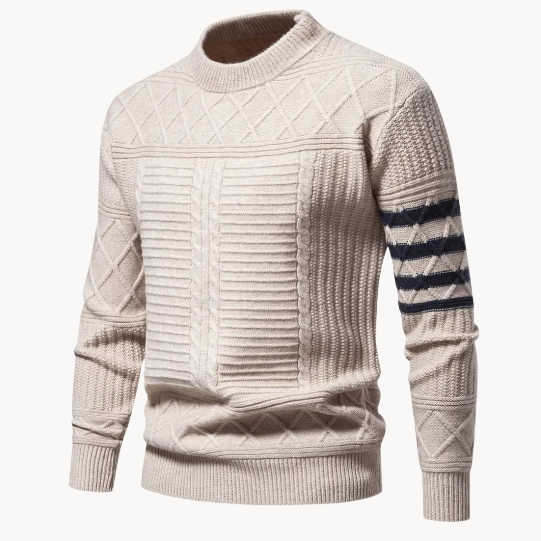 Men's Cable Knit Crewneck Sweater
