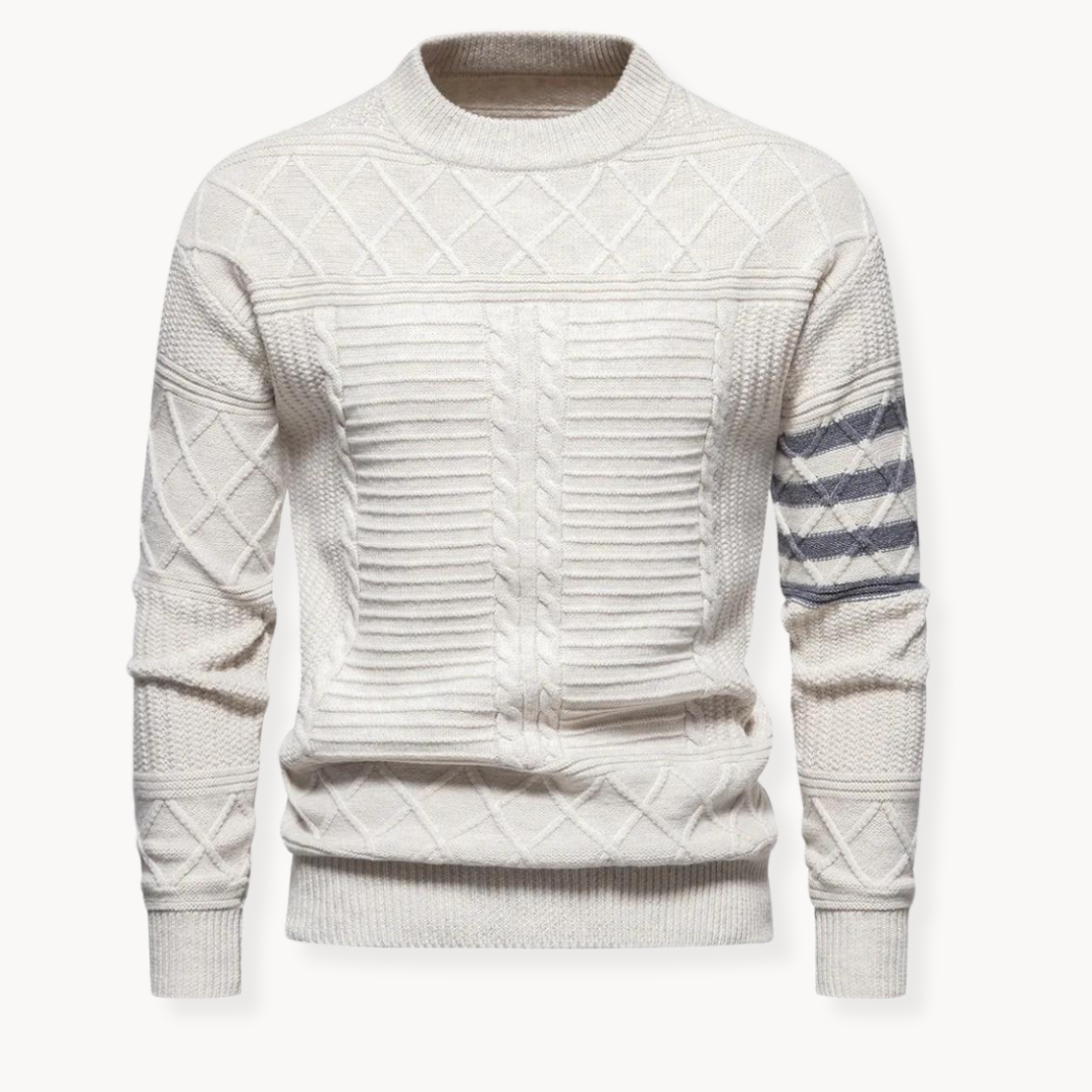 Men's Cable Knit Crewneck Sweater