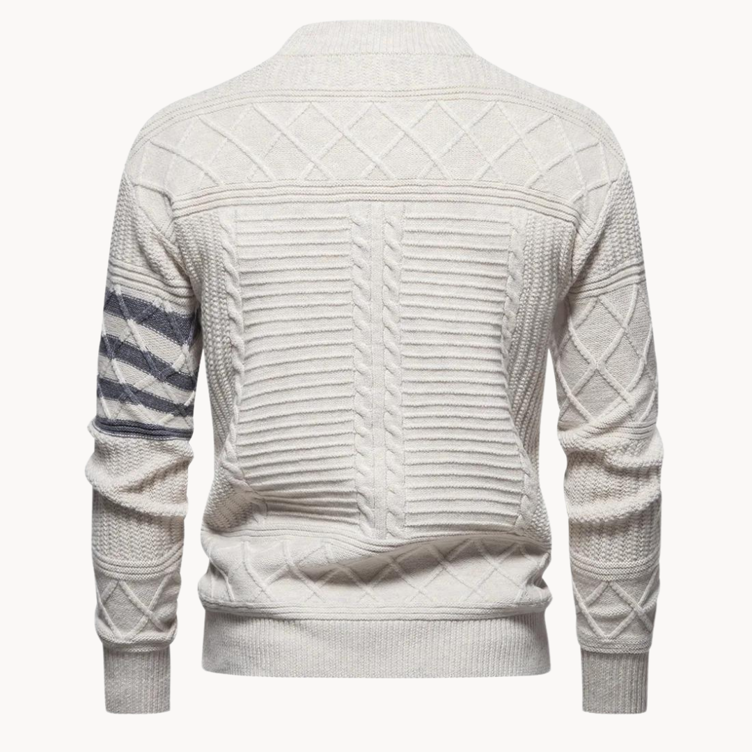 Men's Cable Knit Crewneck Sweater