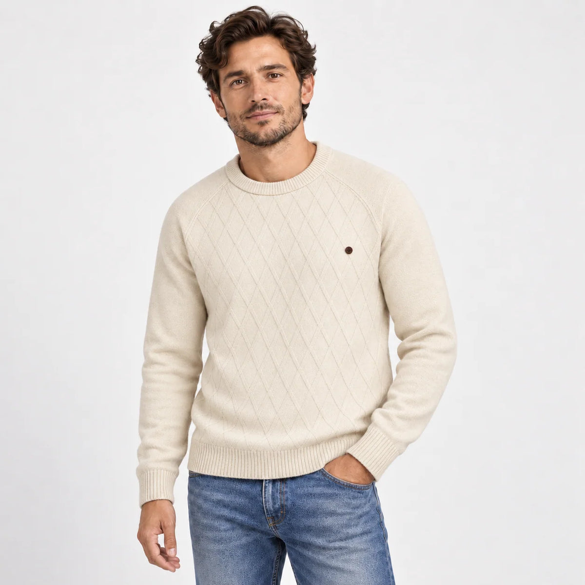 Men's Cable Knit Sweater Regular Fit