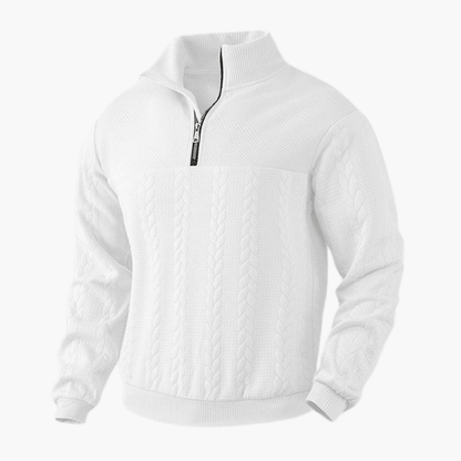 Men's Cable Knit Troyer Sweater