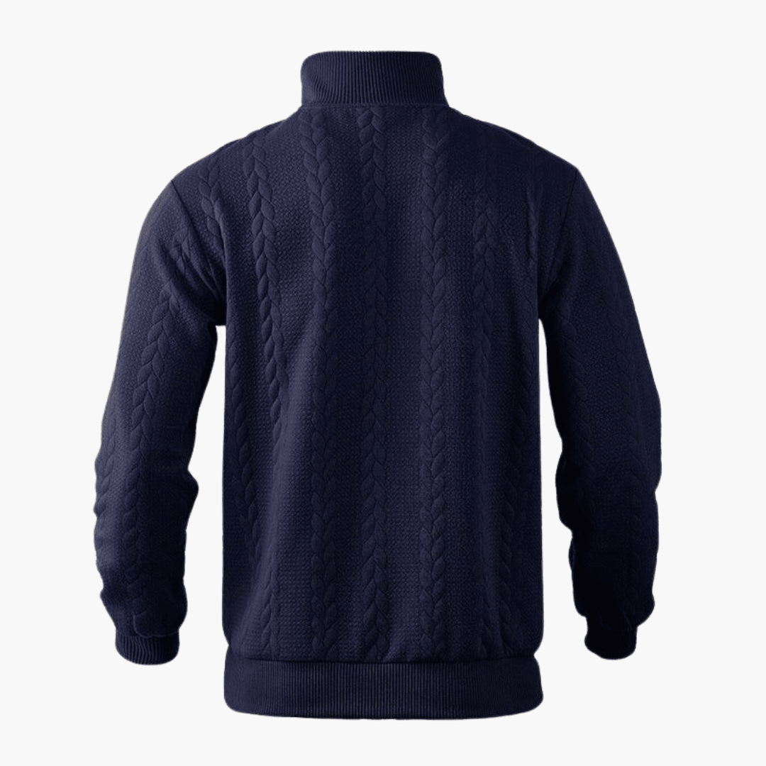 Men's Cable Knit Troyer Sweater