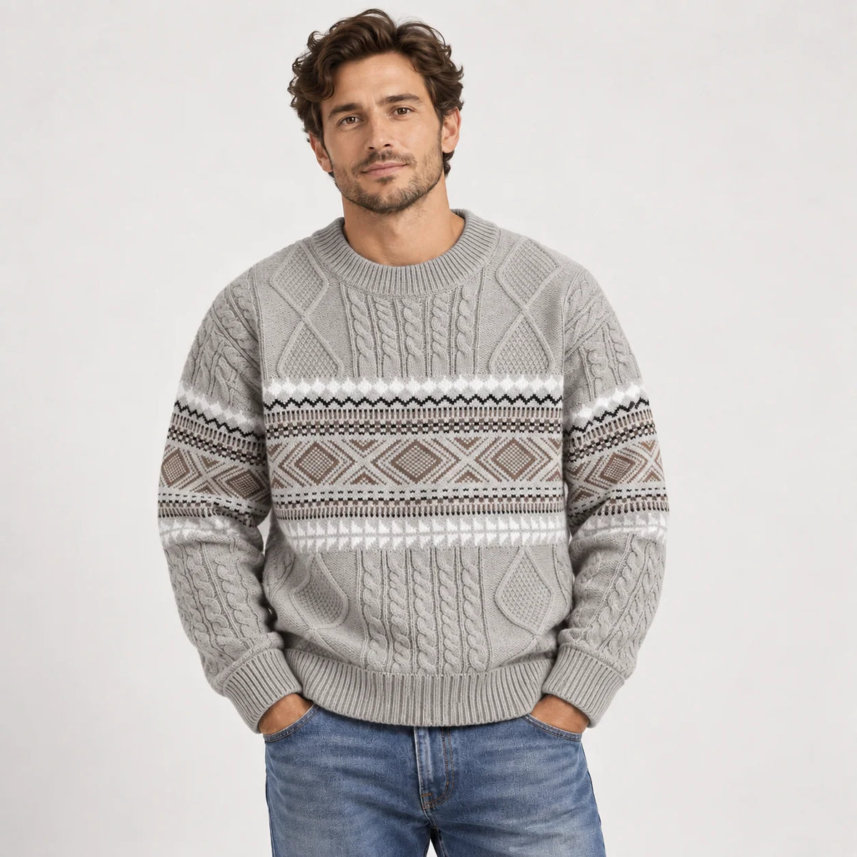 Men's Cable Knit Winter Sweater