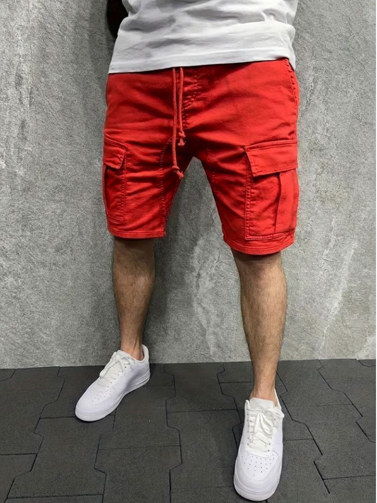Men's Cargo Jogger Shorts with Flap Pockets