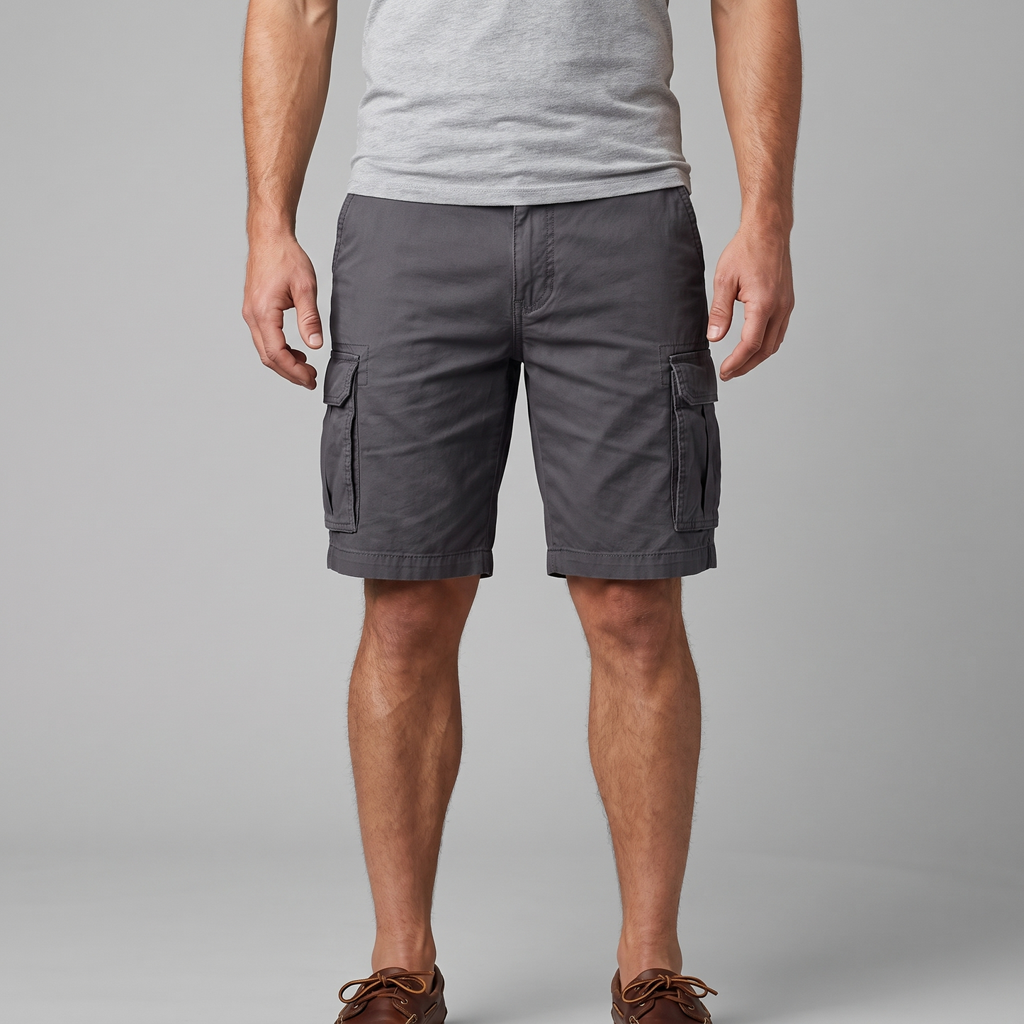 Men's Cargo Relaxed Fit Shorts with Multi-Pocket Design