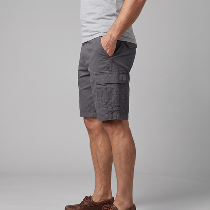 Men's Cargo Relaxed Fit Shorts with Multi-Pocket Design