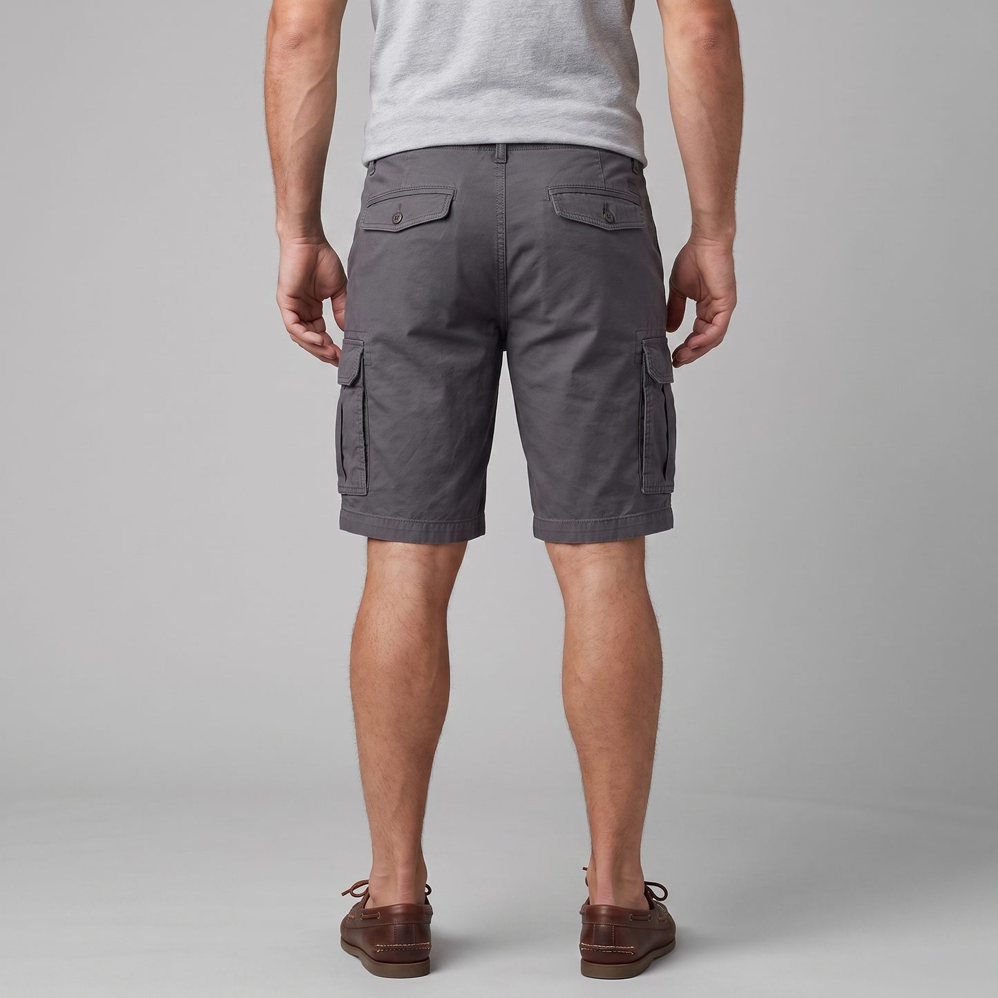 Men's Cargo Relaxed Fit Shorts with Multi-Pocket Design