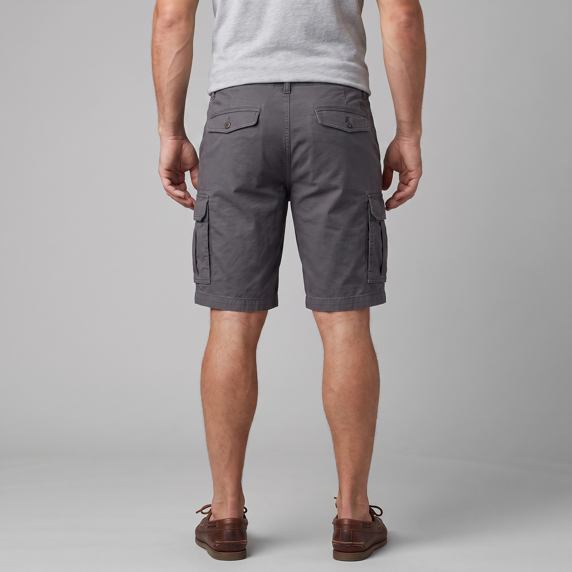 Men's Cargo Relaxed Fit Shorts with Multi-Pocket Design