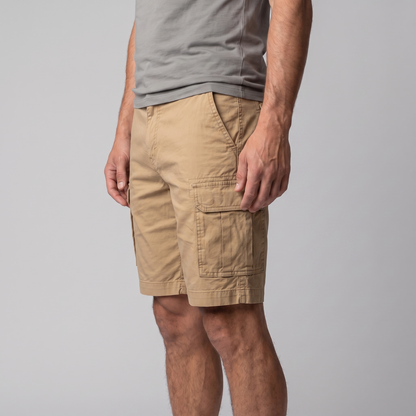 Men's Cargo Relaxed Fit Shorts with Multi-Pocket Design