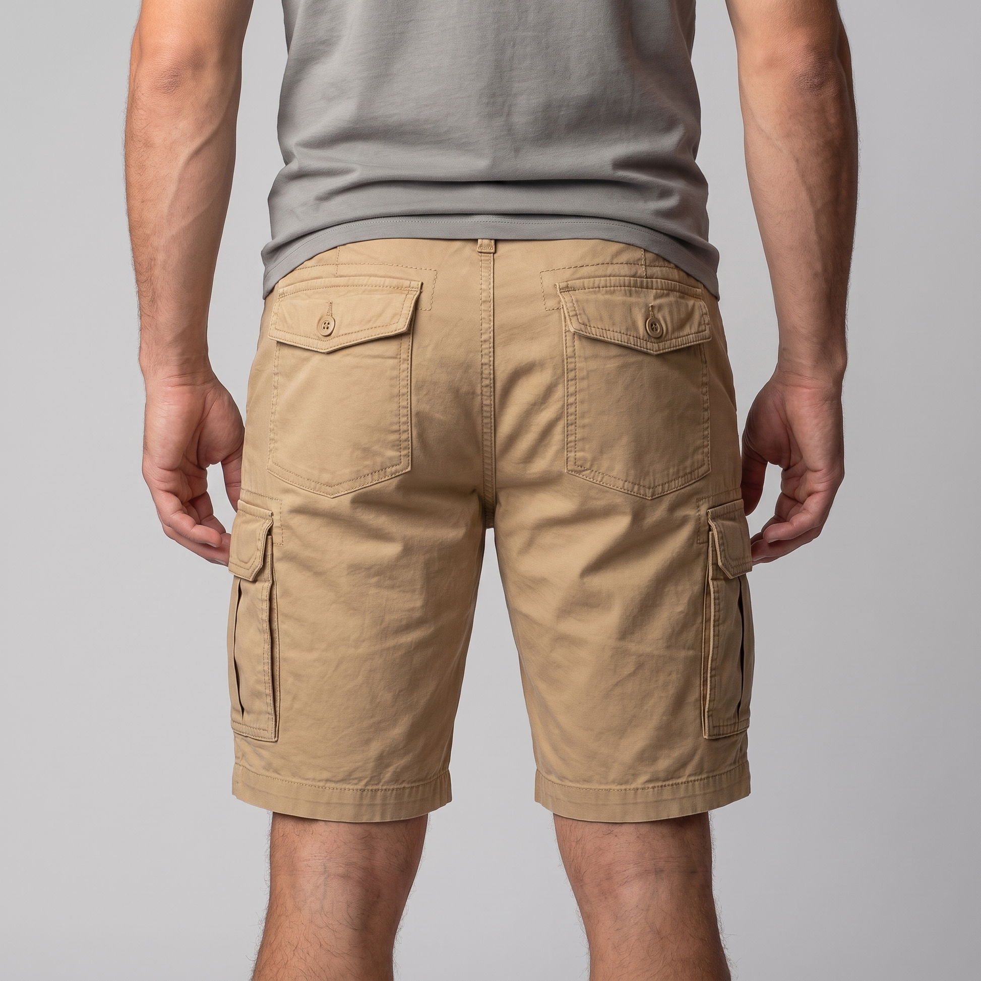 Men's Cargo Relaxed Fit Shorts with Multi-Pocket Design