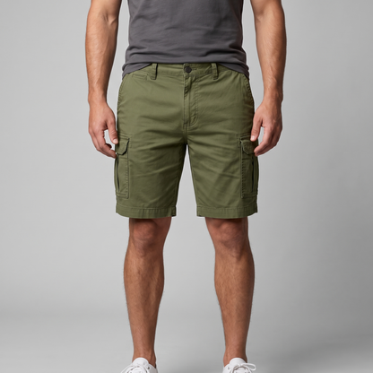 Men's Cargo Relaxed Fit Shorts with Multi-Pocket Design
