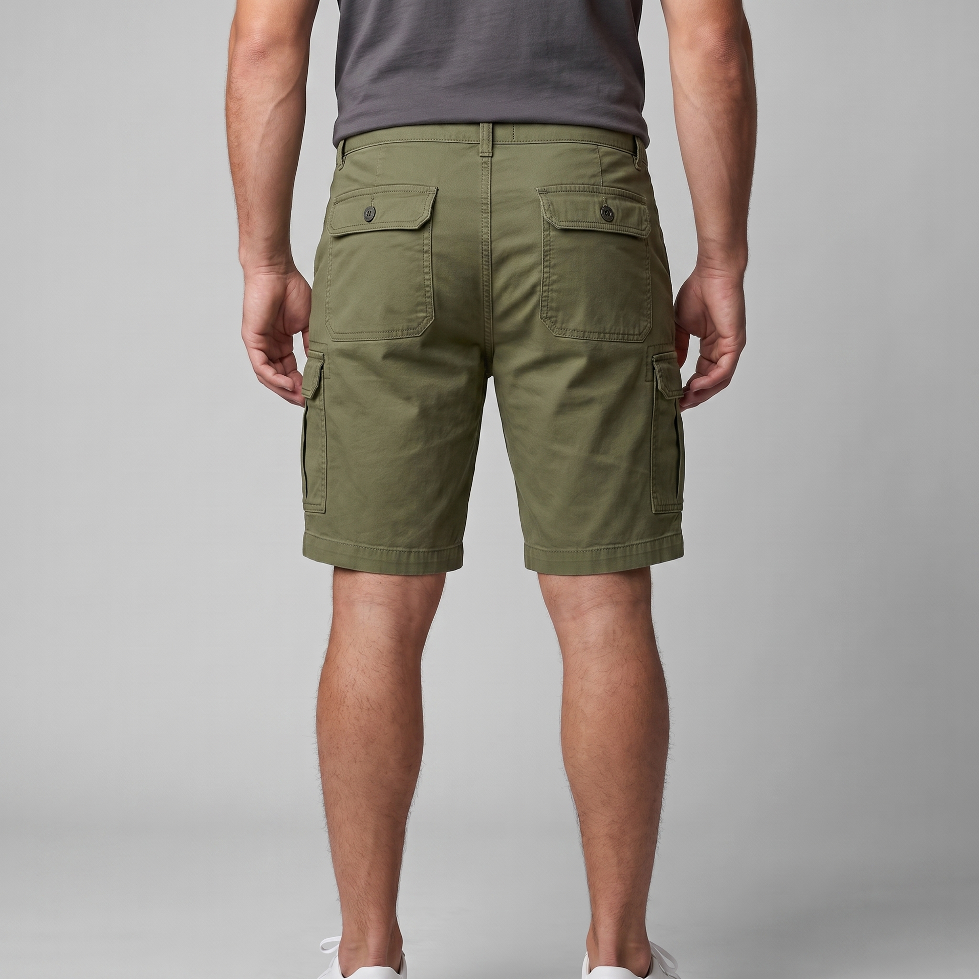 Men's Cargo Relaxed Fit Shorts with Multi-Pocket Design