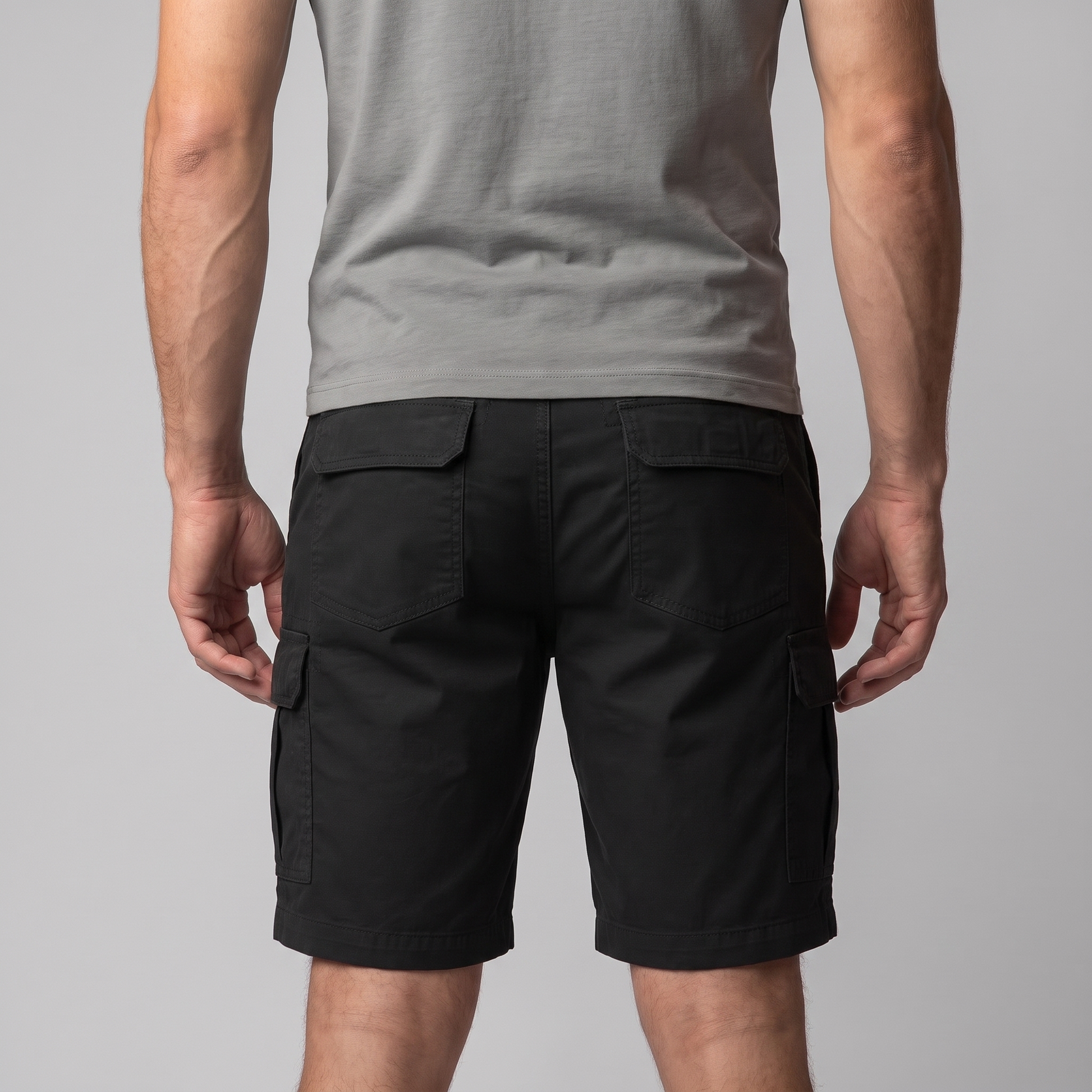 Men's Cargo Relaxed Fit Shorts with Multi-Pocket Design