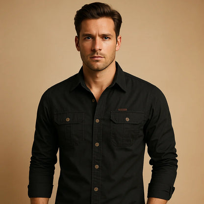 Men's Cargo Shirt with Pockets Relaxed Fit